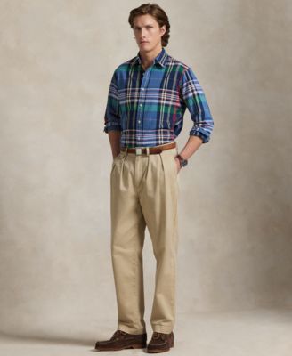 Men's Classic-Fit Plaid Oxford Shirt