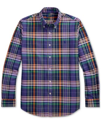 Men's Classic-Fit Plaid Oxford Shirt
