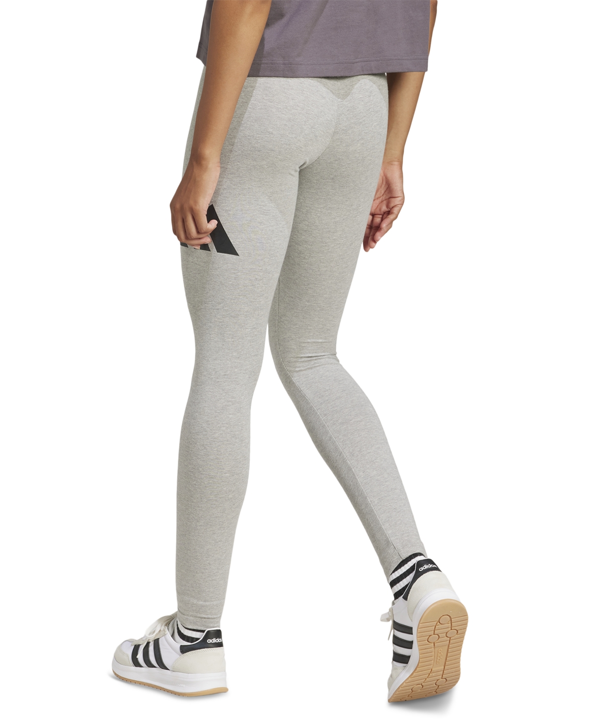 Adidas Originals Women's Essentials Big Logo Cotton Leggings In Gray