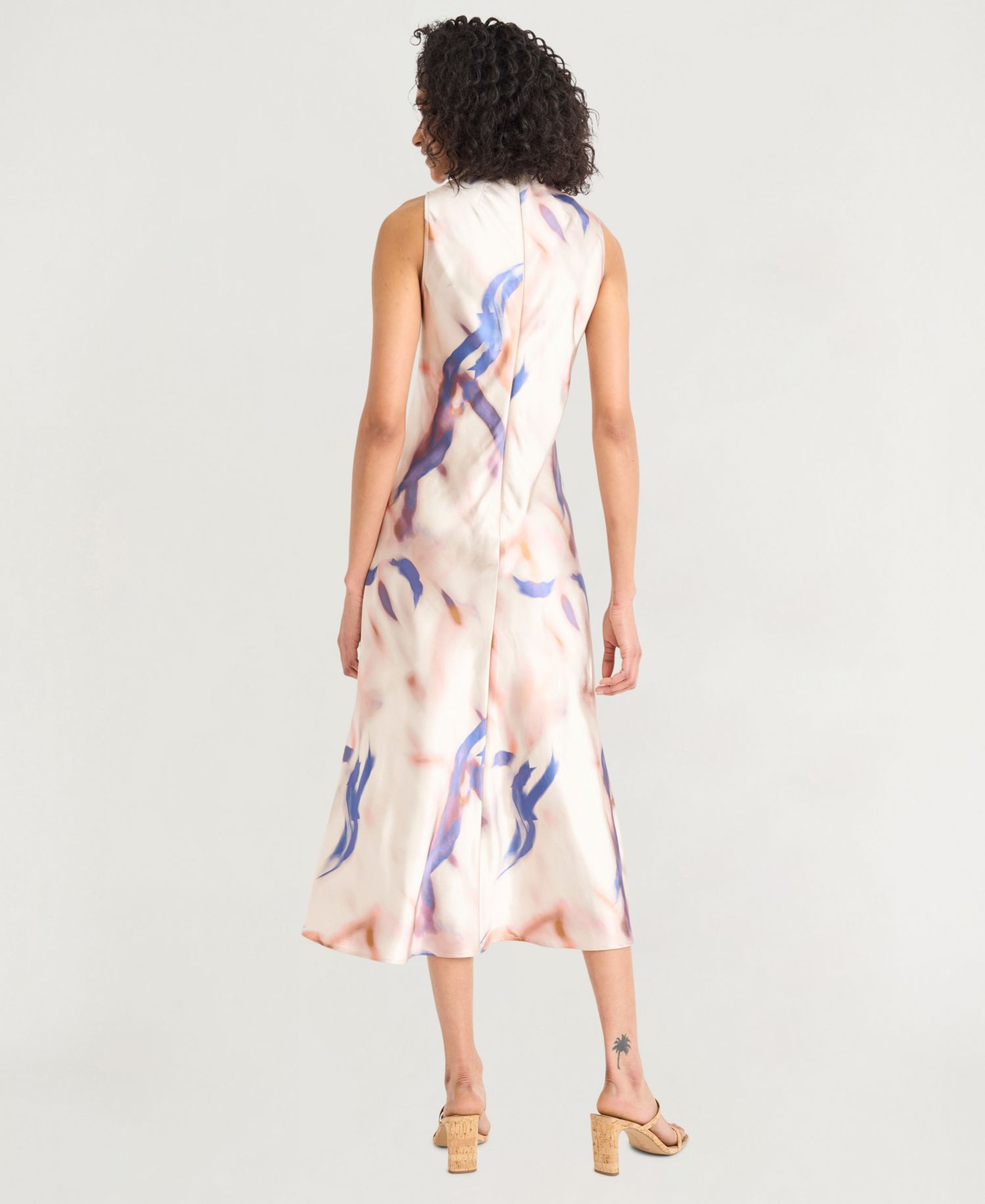Women's Printed High-Neck Sleeveless Dress