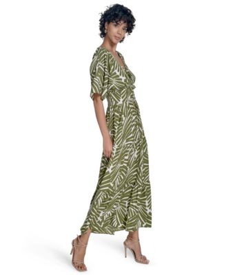 Women's V-Neck Fit & Flare Dress