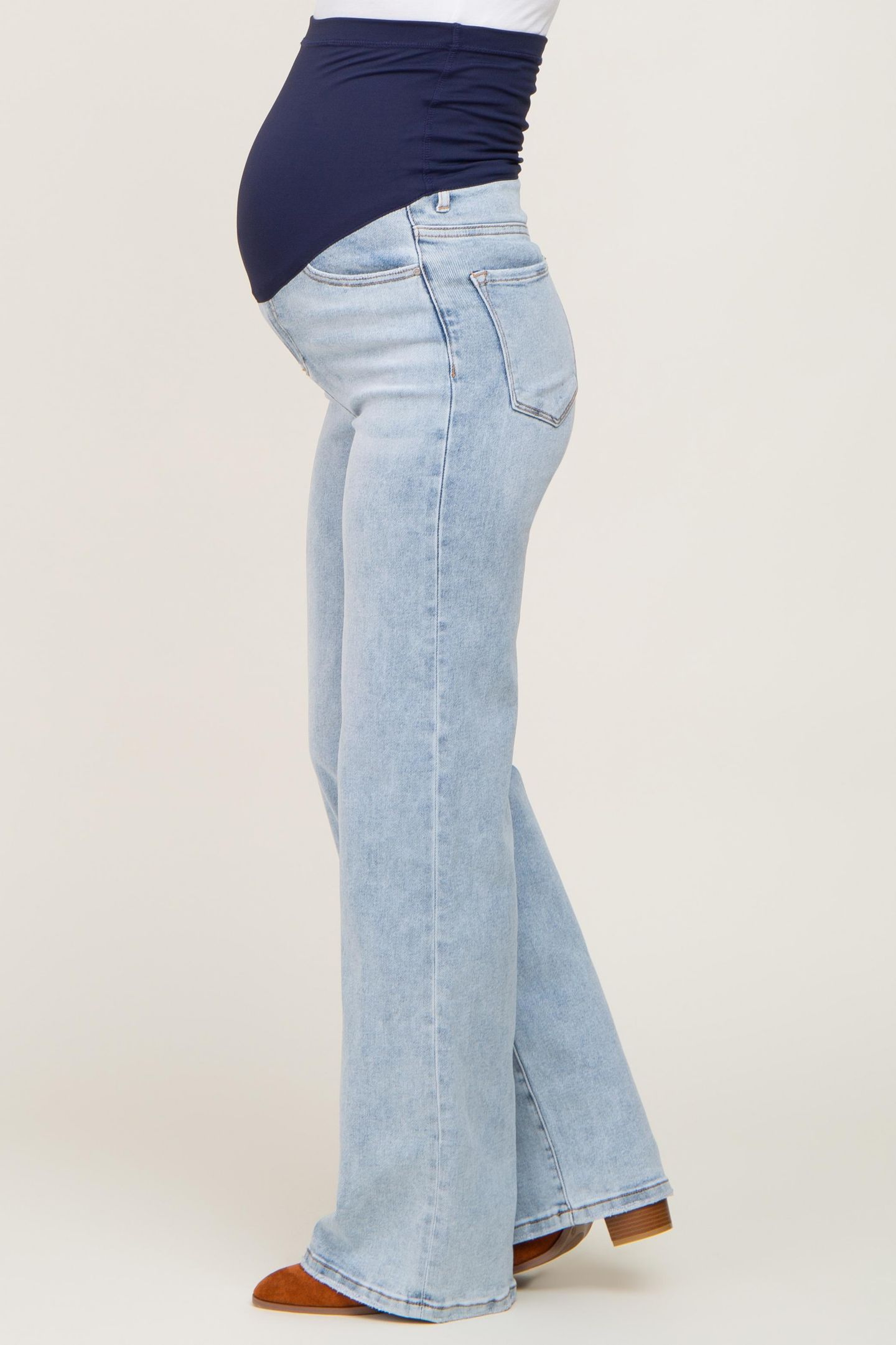 Женские джинсы Pinkblush Wide Leg, цвет: Светлый синий — фото 3