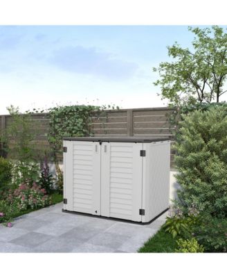 Weatherproof Resin Outdoor Storage Cabinet (Single-Tier)