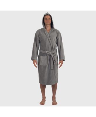Men's Dane Hooded Bathrobe Cotton Terry Cloth Luxury Hotel Spa Robe