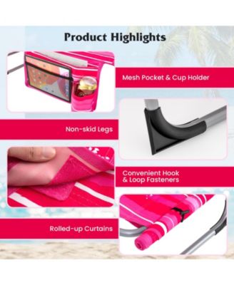 5 Position Folding Chaise Lounge Chair for Outdoor Patio Pool or Garden Relaxation