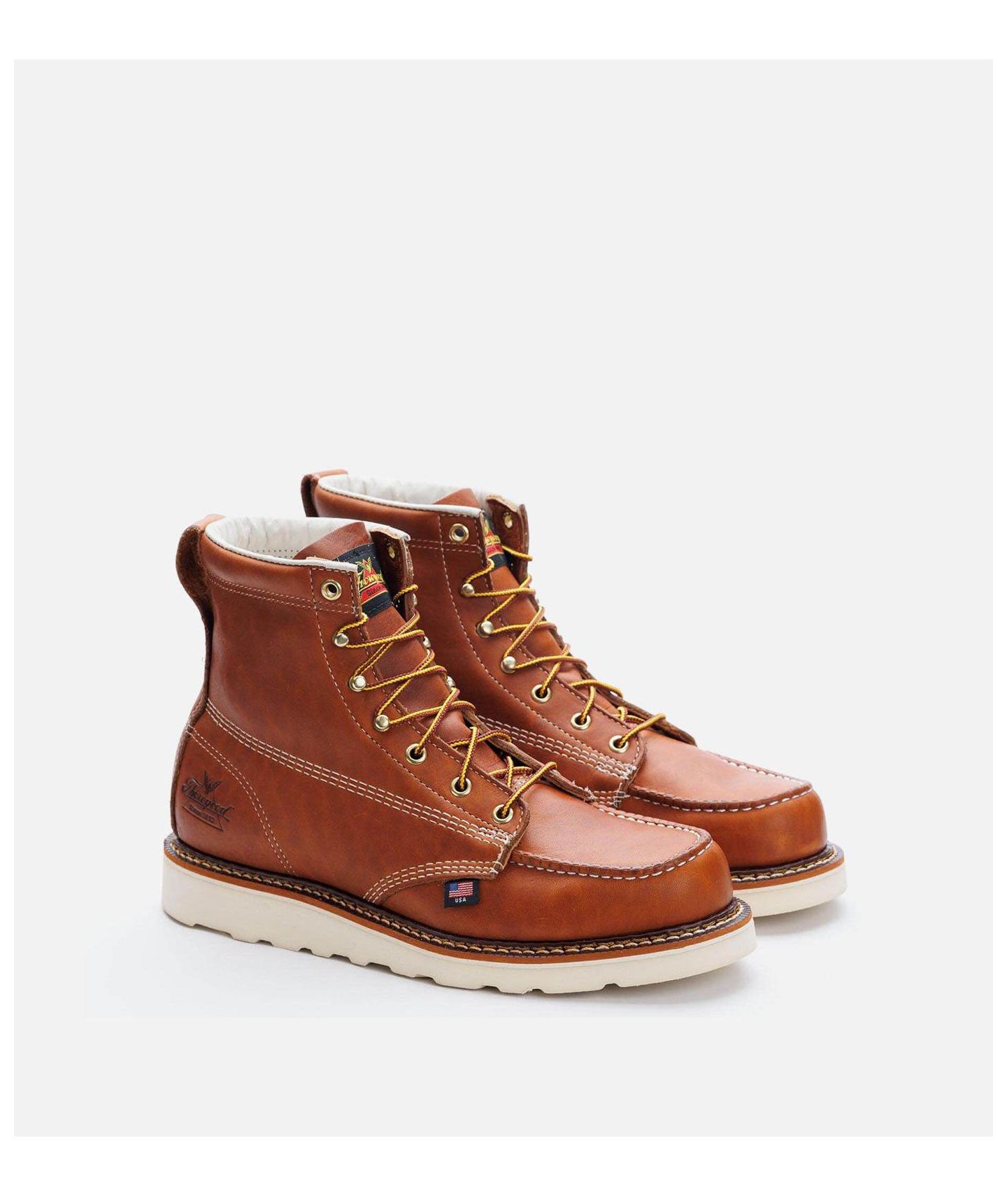 Мужские ботинки Thorogood American Heritage 6" Tobacco Moc Toe Work Boots for Men, цвет: Табачный — фото 4