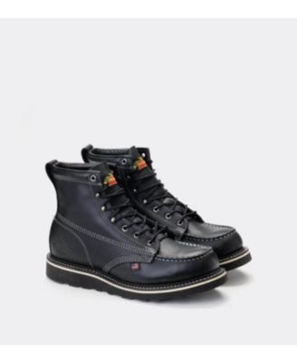 Men's American Heritage Midnight 6" Black Moc Toe Work Boots for Men