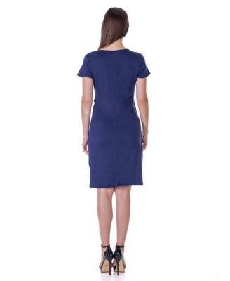 Petite Short Sleeve Knee Length Dress