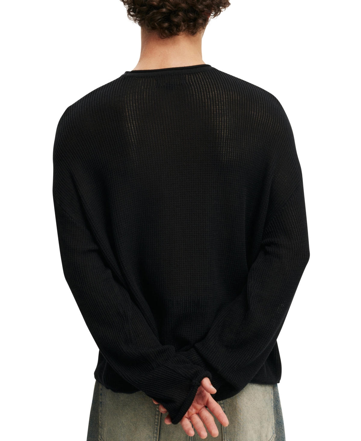 COTTON ON MEN'S RELAXED SUMMER KNIT SWEATER 
