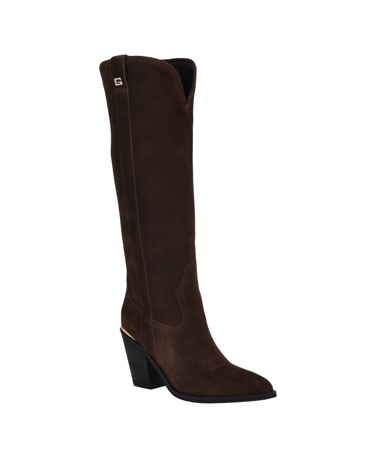 Guess Women's Sashan Knee-high Topstitched Western Boots