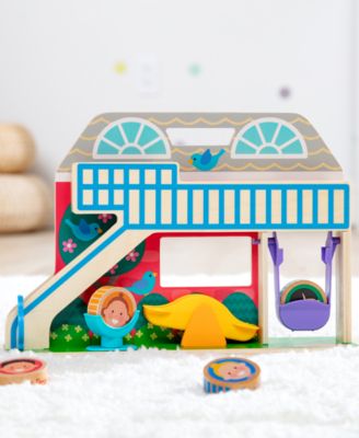 Go Tots Wooden Schoolyard Tumble with 3 Disks Piece Set