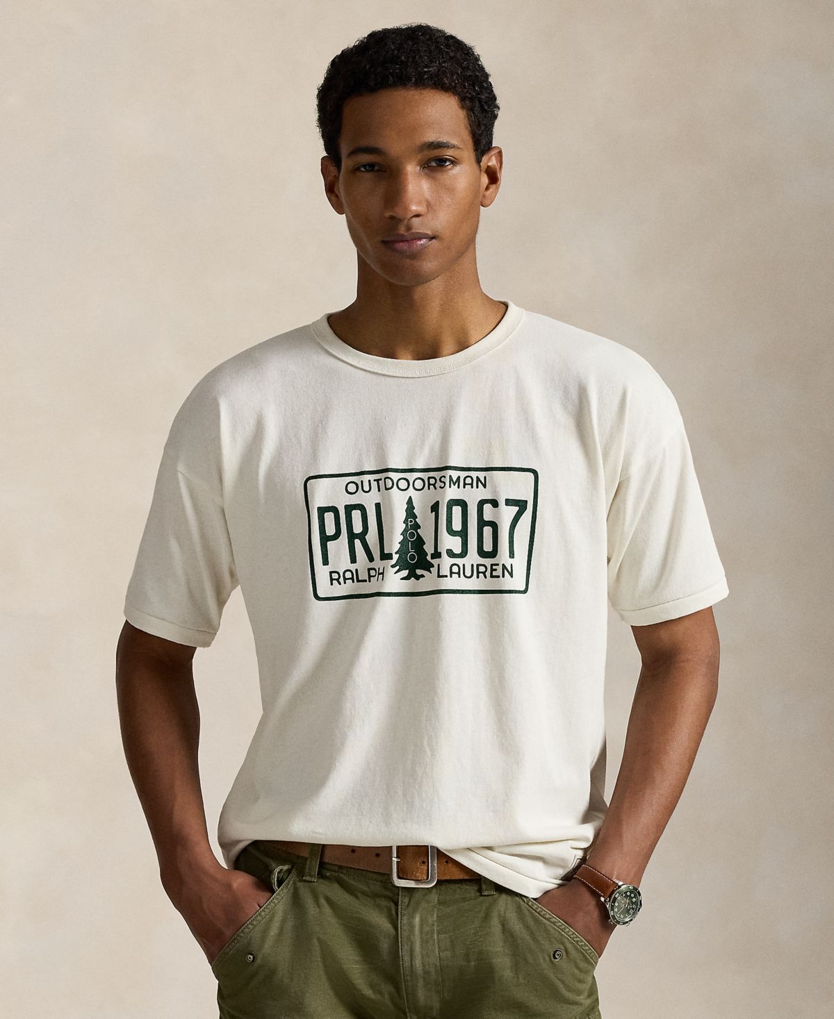 Мужская футболка из джерси классического кроя с графическим рисунком