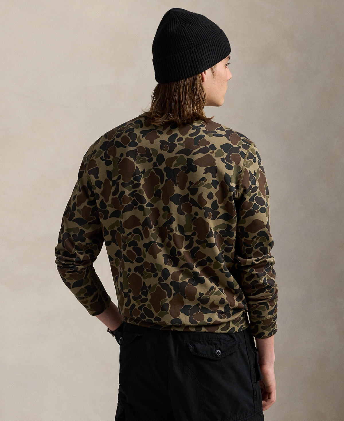 Polo Ralph Lauren Double-knit Camo Sweatshirt In Multi