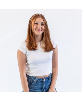 Wavy Oyster Pearl Headband - Grey