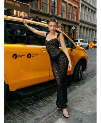 Women's Veronica Black Lace Maxi Dress