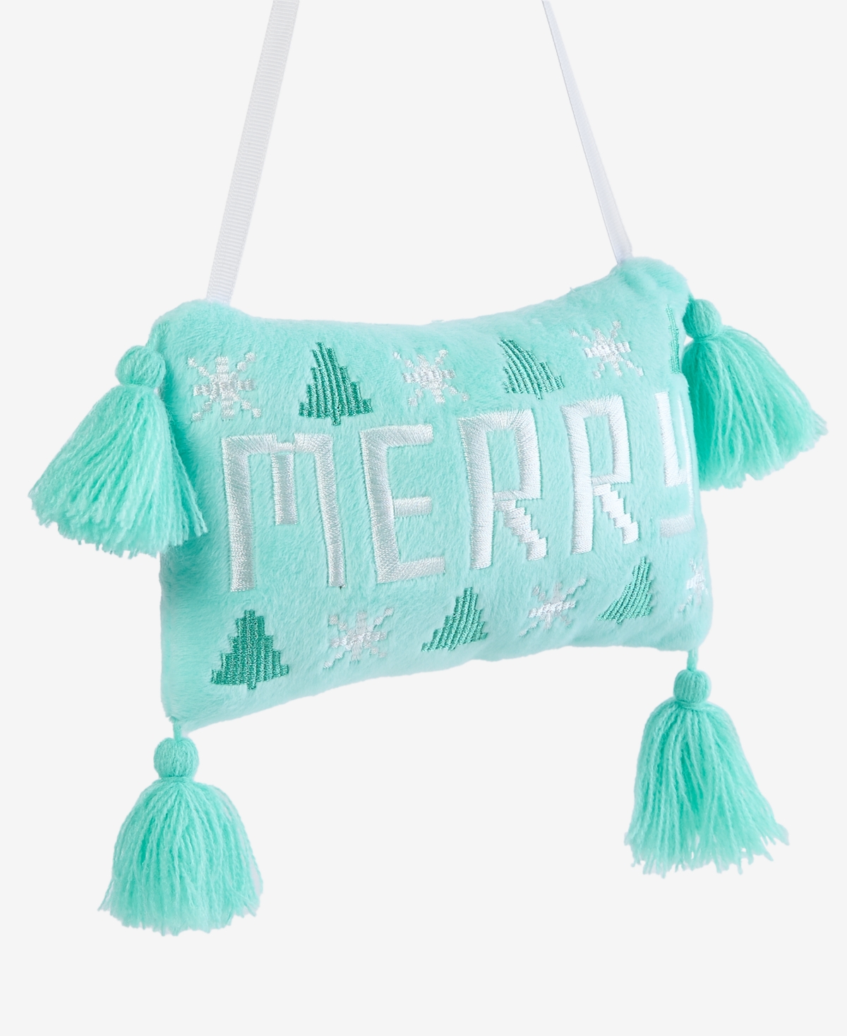 Holiday Lane Merry Magic Merry Pillow Ornament, Macy's Exclusive In Green