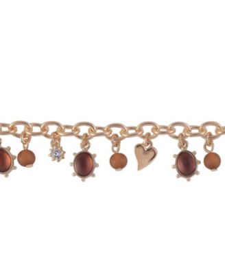 Gold Tone Charm Bracelet