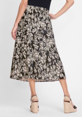 Women's Floral Midi Skirt