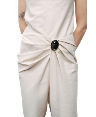Women's Asymmetrical Draped Detail Pants