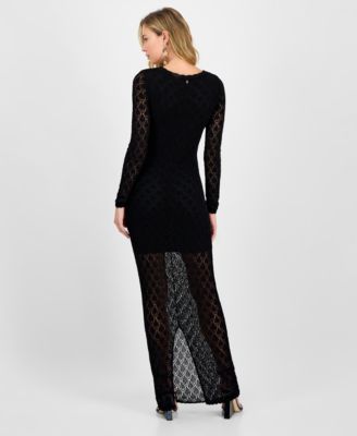 Women's Long-Sleeve Alba Pointelle Maxi Dress