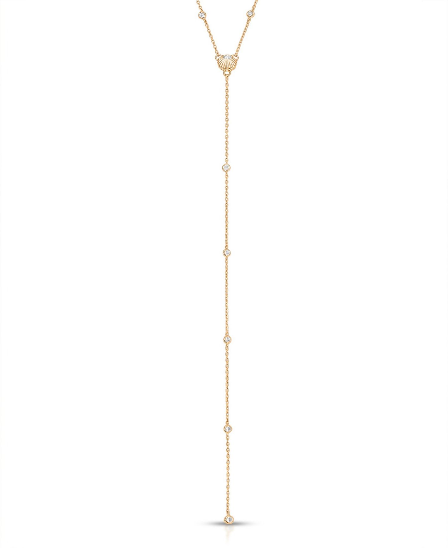 Santorini Shell Lariat Necklace