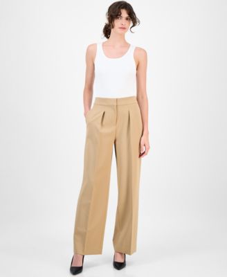 Anne Klein - Petite High Rise Pleated Pants
