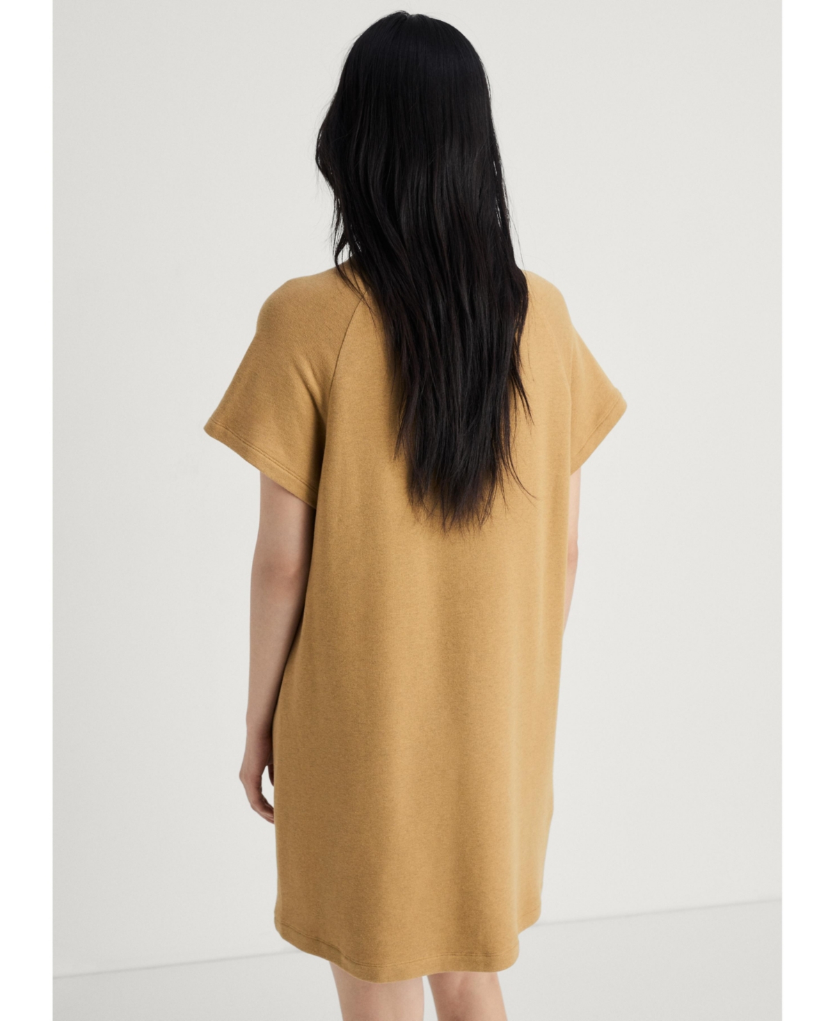 Mango Heather Fleece Cotton Nightgown Ochre In Orange