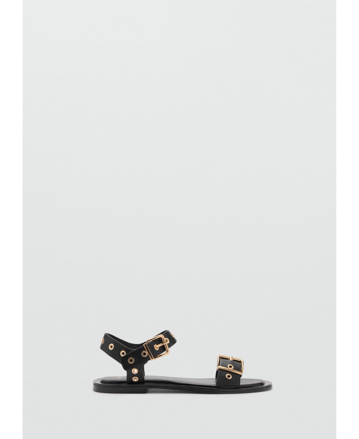 Женские сандалии Mango Die-Cut Straps, цвет: Чёрный — фото 4