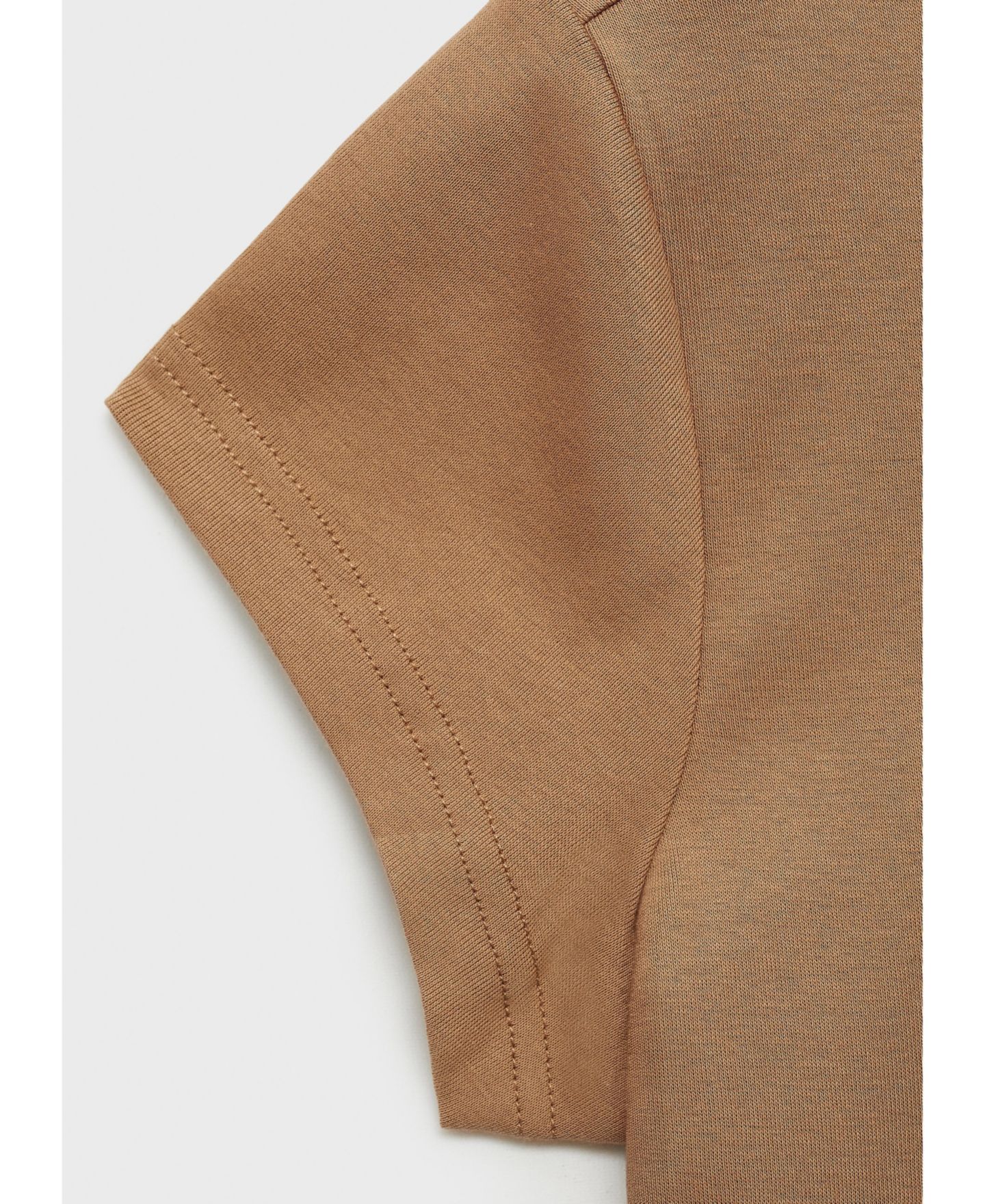 Женская футболка Mango Cotton Short Sleeve, цвет: Горчичный — фото 5