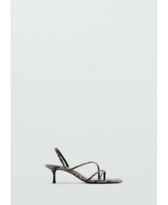 Women's Animal Print Strap Heel Sandals