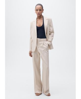 MANGO - Women's Straight-Fit Suit Pants