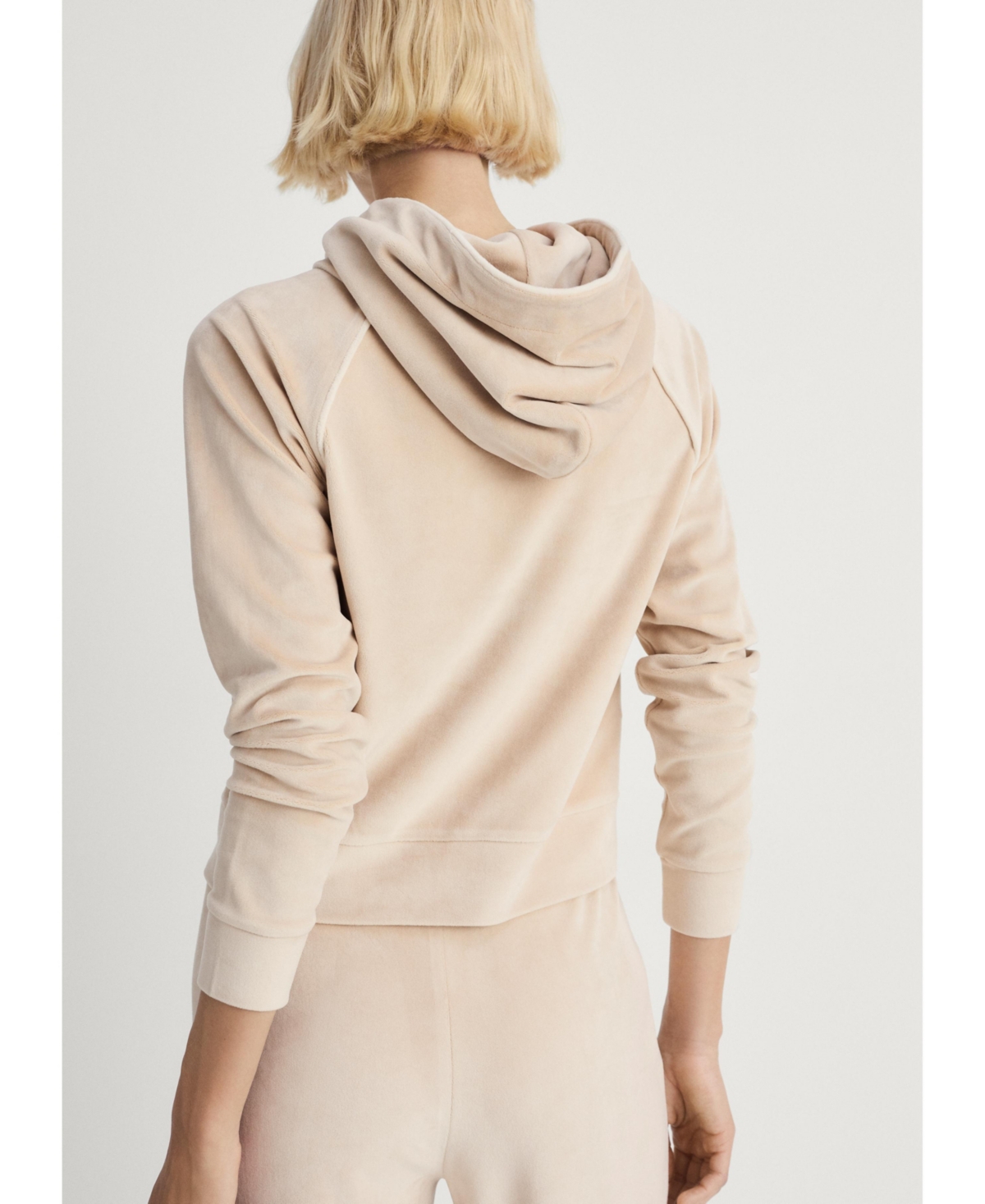 Mango Velour Zip Hoodie