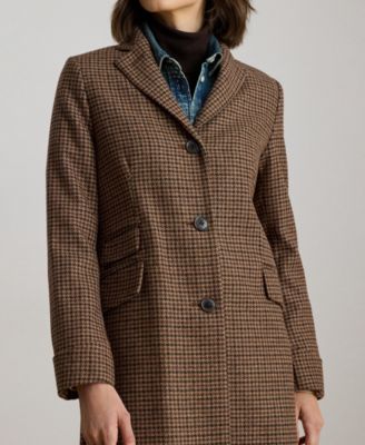 Petite Notched-Collar Walker Coat