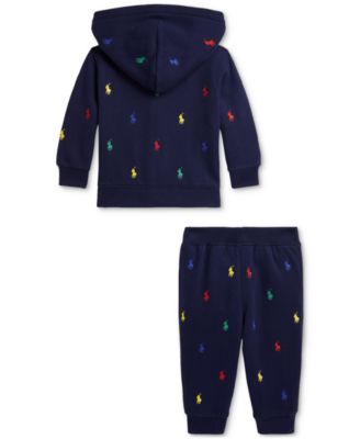 Baby Embroidered Hoodie & Pant Set