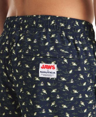JAWS x Men's Classic-Fit Active Stretch Quick-Dry Printed 6" Swim Trunks