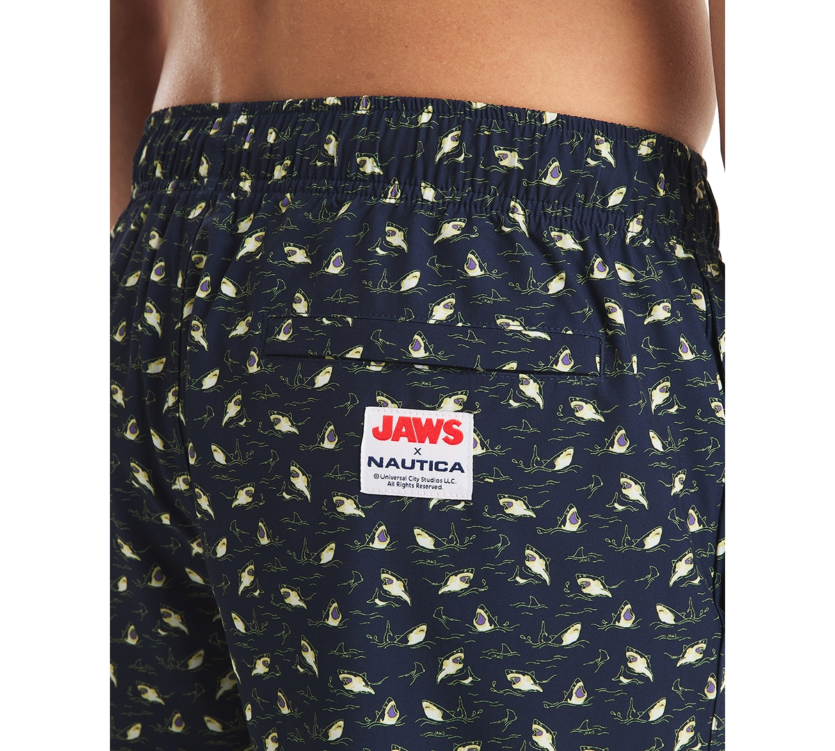 Nautica Jaws X  Men's Classic-fit Active Stretch Quick-dry Printed 6" Swim Trunks