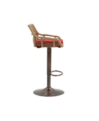 2x Adjustable Swivel Bar Stools with Footrest