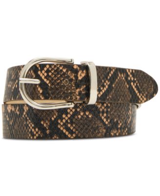 1-3/10" Faux-Leather Belt, Set of 2