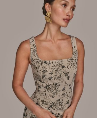 Donna Karan New York Women's Sleeveless Jacquard Sheath