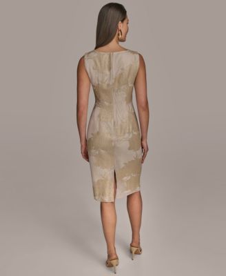 Women's Sequined Cowlneck Sheath Dress