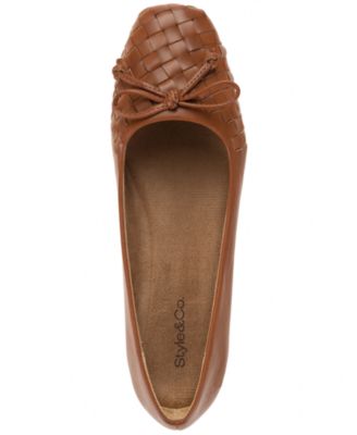 Women's Baileyy Woven Snip Toe Ballet Flats, Exclusively at Macy's