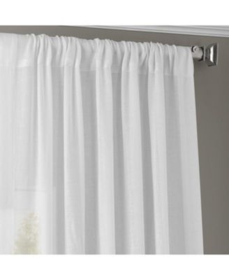 Textured Faux Linen Sheer Curtain