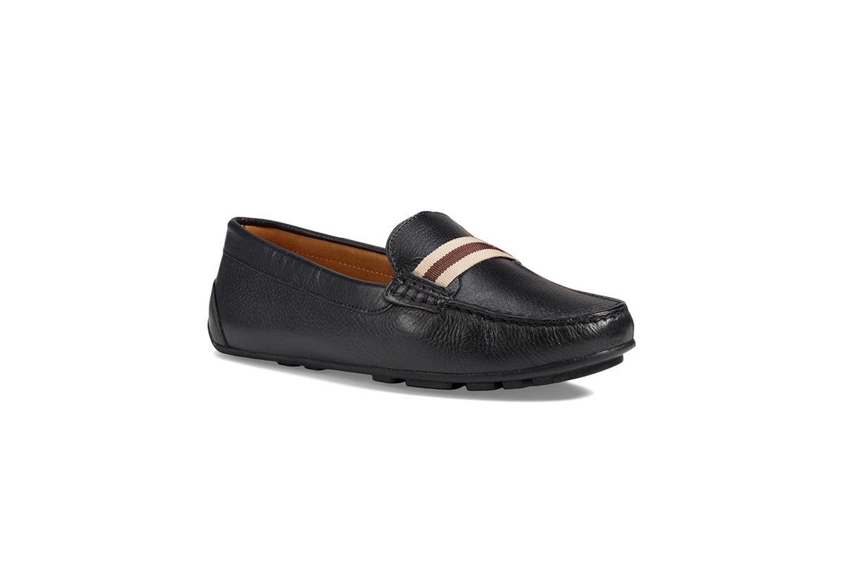 Womens Slip On Webstrap Driving Loafers - Tan napa