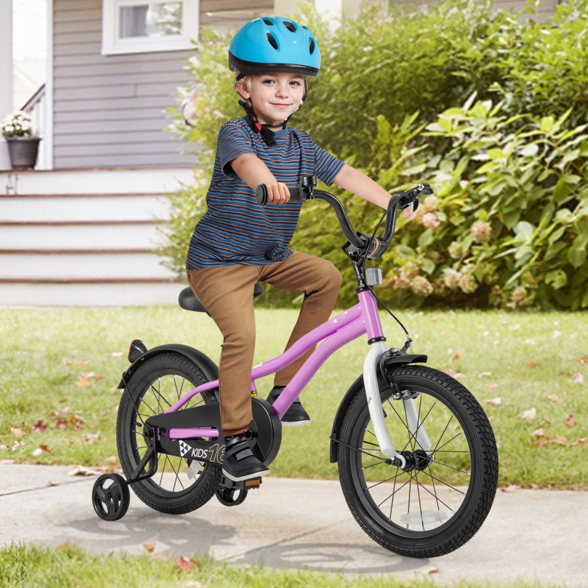 Kids Bicycle with Dual Brakes Training Wheels for Beginner Riders