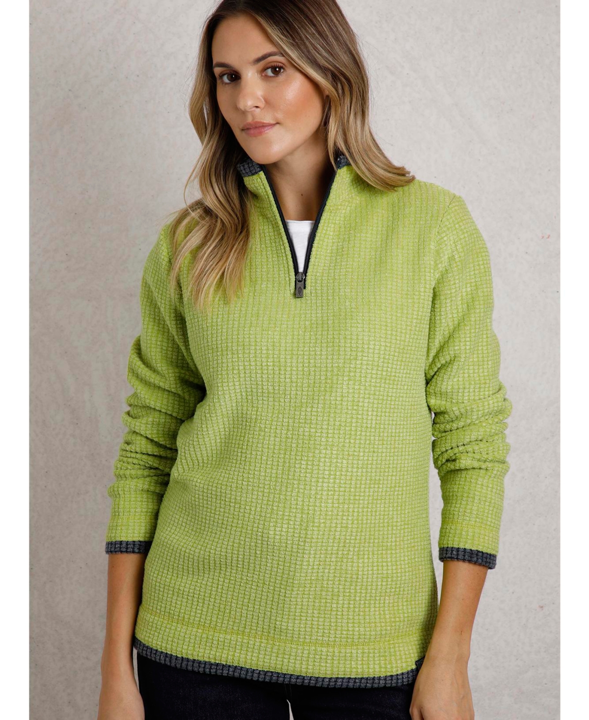 Women's Beye 1/4 Zip Grid Fleece - Tarragon