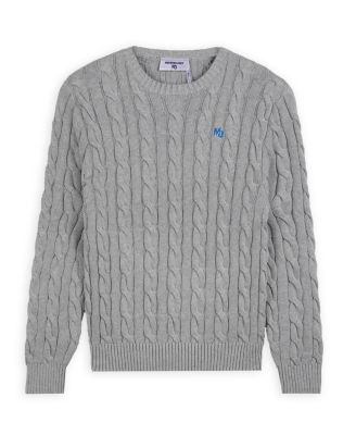 Men's Crew Neck Cable Knit Sweater