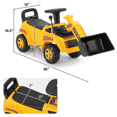 Ride on Bulldozer Excavator Digger Toy with Adjustable Bucket