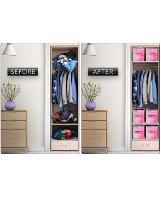 11-Inch Foldable Fabric Storage Cube Bin with Handles