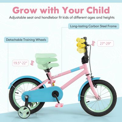 Kids Bicycle with Adjustable Handlebar and Seat for Comfort and Growth