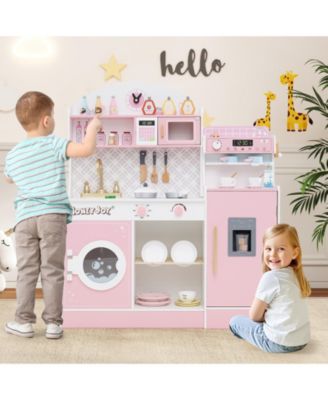 Kids Kitchen Set with Coffee Maker & Accessories Fun Pretend Play Toy for Children